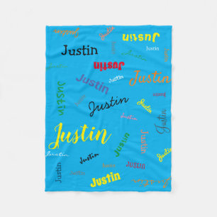 Monogram Blue Niedlich Fleecedecke