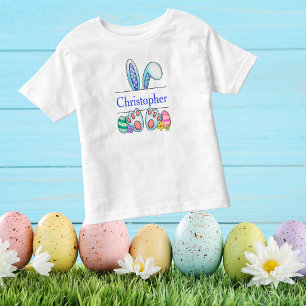 Monogram Blue Oaster Bunny Kleinkind Boy's Oster Kleinkind T-shirt