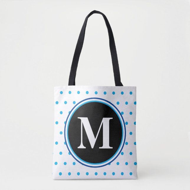 Monogram Blue Polka Dots (Vorderseite)