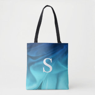 Monogram Blue Satin