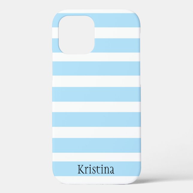 MONOGRAM BLUE STRIPED iPHONE FALL Case-Mate iPhone Hülle (Rückseite)