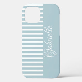 MONOGRAM BLUE STRIPED iPHONE FALL Case-Mate iPhone Hülle