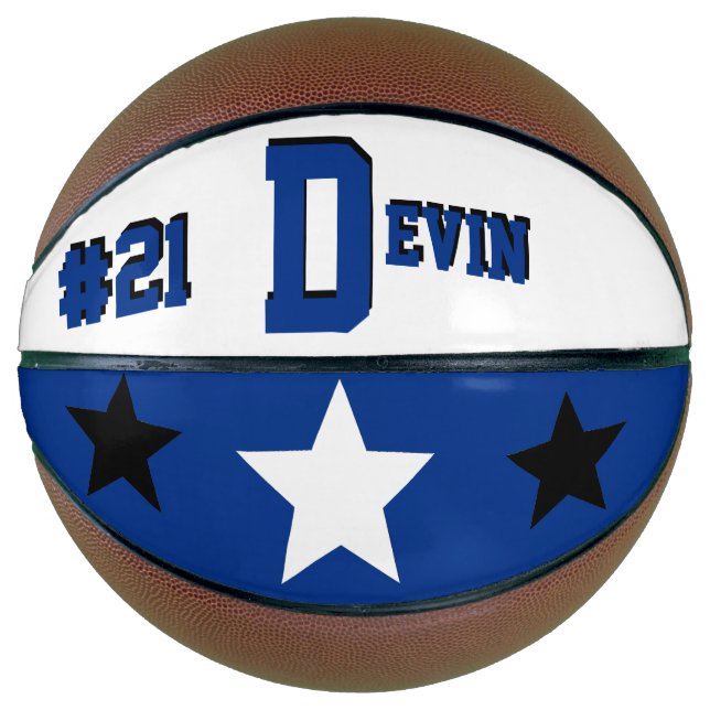 Monogram Blue, White and Black Basketball (Vorderseite)