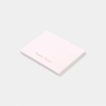 Monogram Blush Pink Gold Modern Minimalistisch