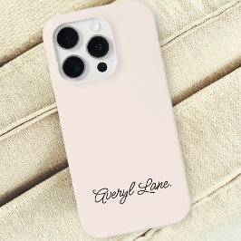 Monogram Blush Pink Moderne Feminine Minimalistisc Case-Mate iPhone Hülle