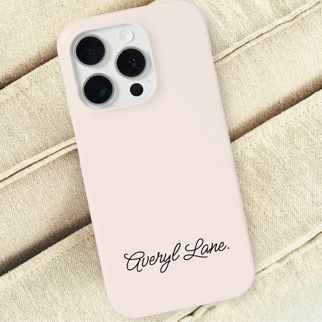 Monogram Blush Pink Moderne Feminine Minimalistisc Case-Mate iPhone Hülle (Von Creator hochgeladen)
