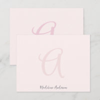 Monogram Blush Pink Moderne Minimalistische Femini