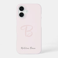 Monogram Blush Pink Moderne Minimalistische Femini