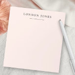 Monogram Blush Pink Moderne Minimalistische Femini Notizblock<br><div class="desc">Monogram Blush Pink Modernes Minimalistisches Notizblock</div>