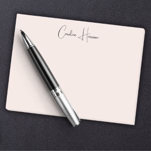 Monogram Blush Pink Moderne Minimalistische Femini Post-it Klebezettel