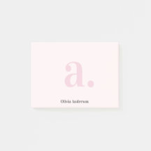 Monogram Blush Pink Moderne Minimalistische Femini