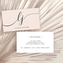 Monogram Blush Pink Moderne Minimalistische Femini