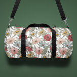 Monogram Boho Wild Blume Floral Pattern Duffle Bag<br><div class="desc">Monogram Boho Wild Blume Blumenmuster Personalisierter Name Duffle Beutel weist eine wilde Blume Muster in Rot,  Rosa,  Grün und Gelb auf. Fügen Sie Ihr individuelles Monogramm,  Ihren Namen oder Text für ein fabelhaftes Geschenk für Familie und Freunde hinzu. Erstellt von Evco Studio www.zazzle.com/store/evcostudio</div>