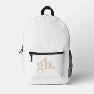 Monogram Bold Vintage Elfenbein Bedruckter Rucksack