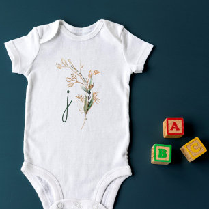 Monogram Botanische Eukalyptus Moderne Premium Baby Strampler