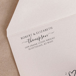 Monogram-Briefmarke für benutzerdefinierte Rücksen Permastempel