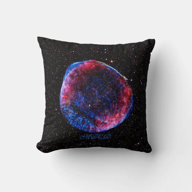 Monogram Brightest Supernova-Weltraumbild Kissen (Vorderseite)