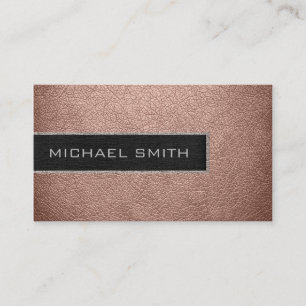 Monogram Bronze Leather Look Visitenkarte