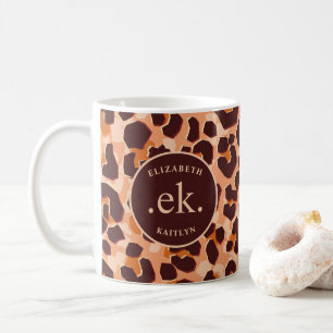 Monogram Brown Leopard Kaffeetasse