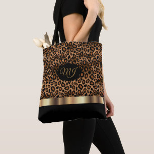 Monogram Brown Leopard Muster