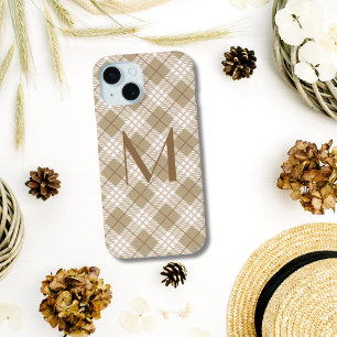 Monogram Brown Tan Beige Tartan Buffalo Kariert Case-Mate iPhone Hülle