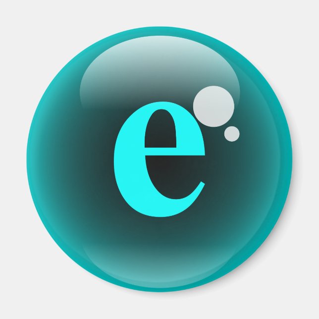 Monogram Bubble E Magnet (Vorne)