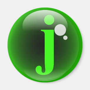 Monogram Bubble J Magnet