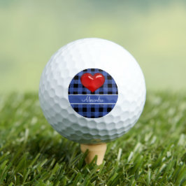 Monogram Buffalo Kariert Black Blue Golfball