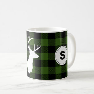 Monogram Buffalo Kariert Lumberjack Elch Kaffeetasse
