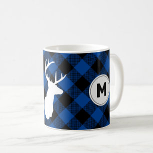 Monogram Buffalo Kariert Lumberjack Elch Kaffeetasse