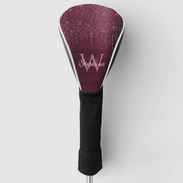 Monogram Burgundy Rose Golf Headcover (Vorderseite)