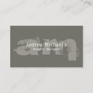 Monogram Business Card Epoxy Initials Visitenkarte