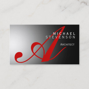 Monogram Business Card Moderner Chic Architecture Visitenkarte