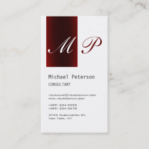 Monogram Business Card Visitenkarte