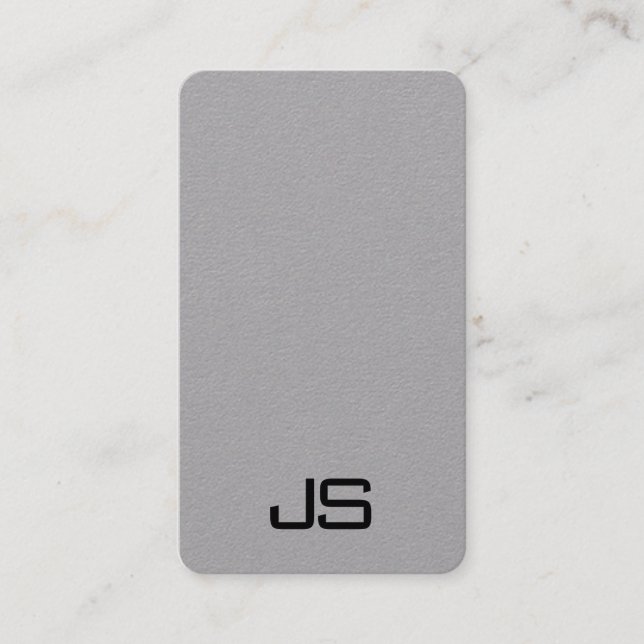 Monogram Business Cards Moderne vertikale Vorlage Visitenkarte (Vorderseite)