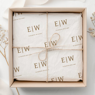 Monogram Business Company Packaging mit weißer Mar Seidenpapier