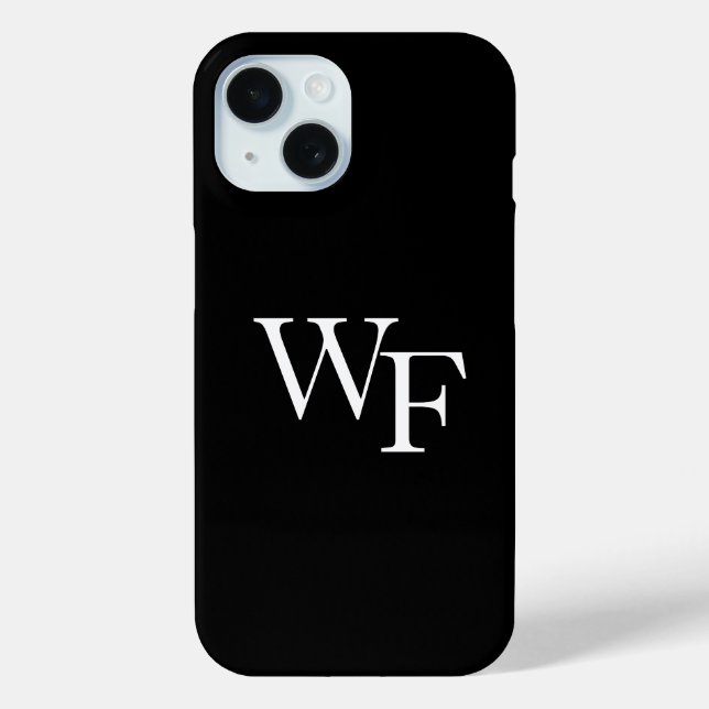 Monogram Business iPhone 15 Hülle (Rückseite)