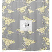 Monogram Butterfells Yellow Gray Art