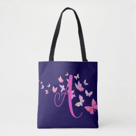 Monogram Butterfly Blue Pink