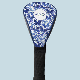 Monogram Butterfly Watercolor Blue Golf Headcover