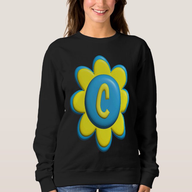 Monogram C  Colorful Flower Sweatshirt (Vorderseite)