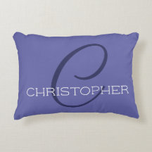 Monogram C Initial Periwinkle Blue