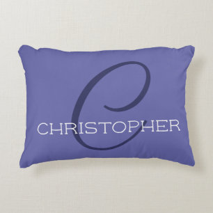 Monogram C Initial Periwinkle Blue Dekokissen