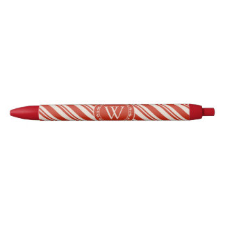 Monogram Candy Cane Stripe Kugelschreiber