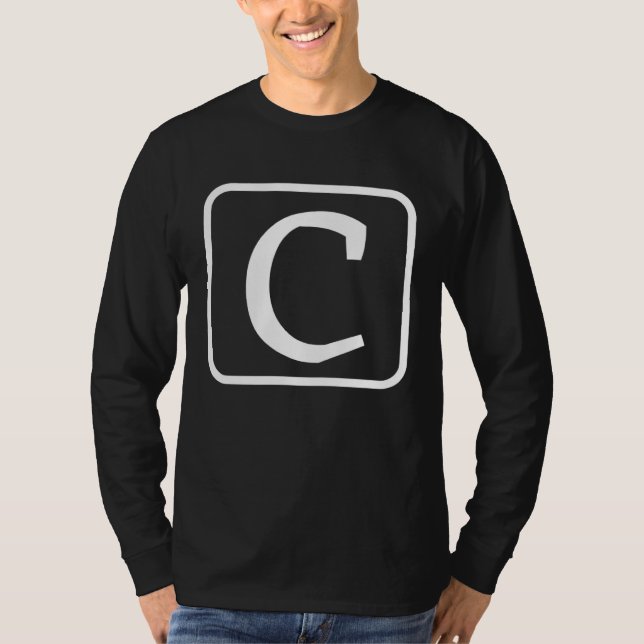 Monogram Capital Letter C Initial Alphabet Women M T-Shirt (Vorderseite)