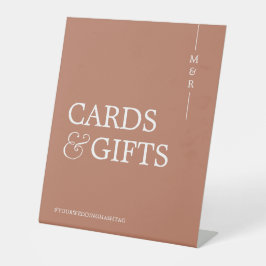 Monogram Card and Gifts Terracotta Wedding Sockelschild