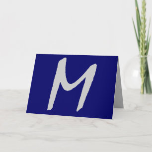 Monogram Card - "M" individuell anpassbar