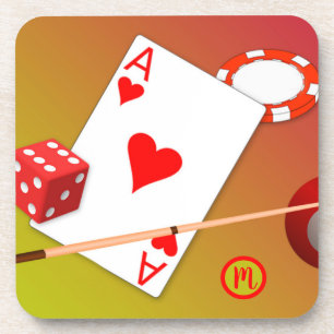 Monogram Casino Poker Dive Games Getränkeuntersetzer