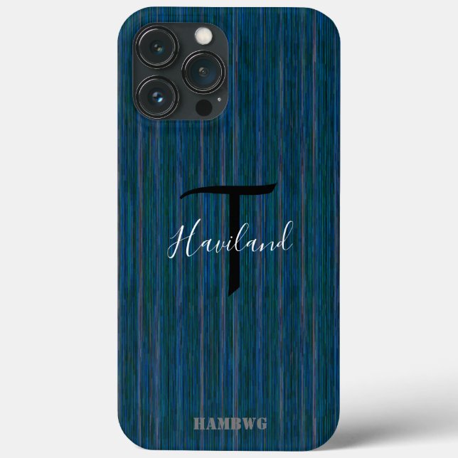 Monogram Cell Phone Case HAMbyWG - Aquamarin (Rückseite)
