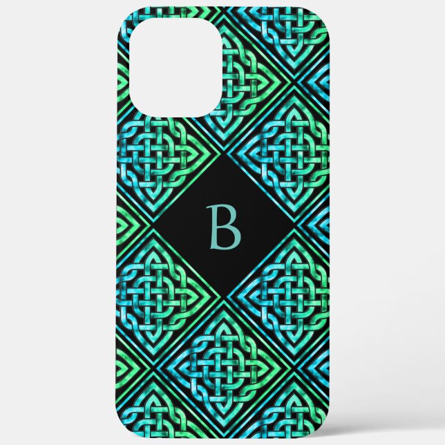 Monogram Celtic Knot iPhone 12 Pro Max Case (Rückseite)